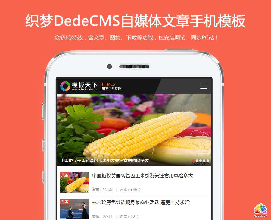 手機(jī)模板內(nèi)容頁圖片介紹