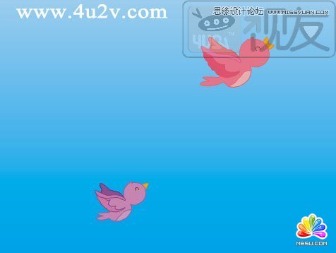 Flash教程:制作卡通風(fēng)格的飛舞小鳥,PS教程,思緣教程網(wǎng)