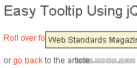 最常見(jiàn)的一種jQuery彈出式鏈接提示效果